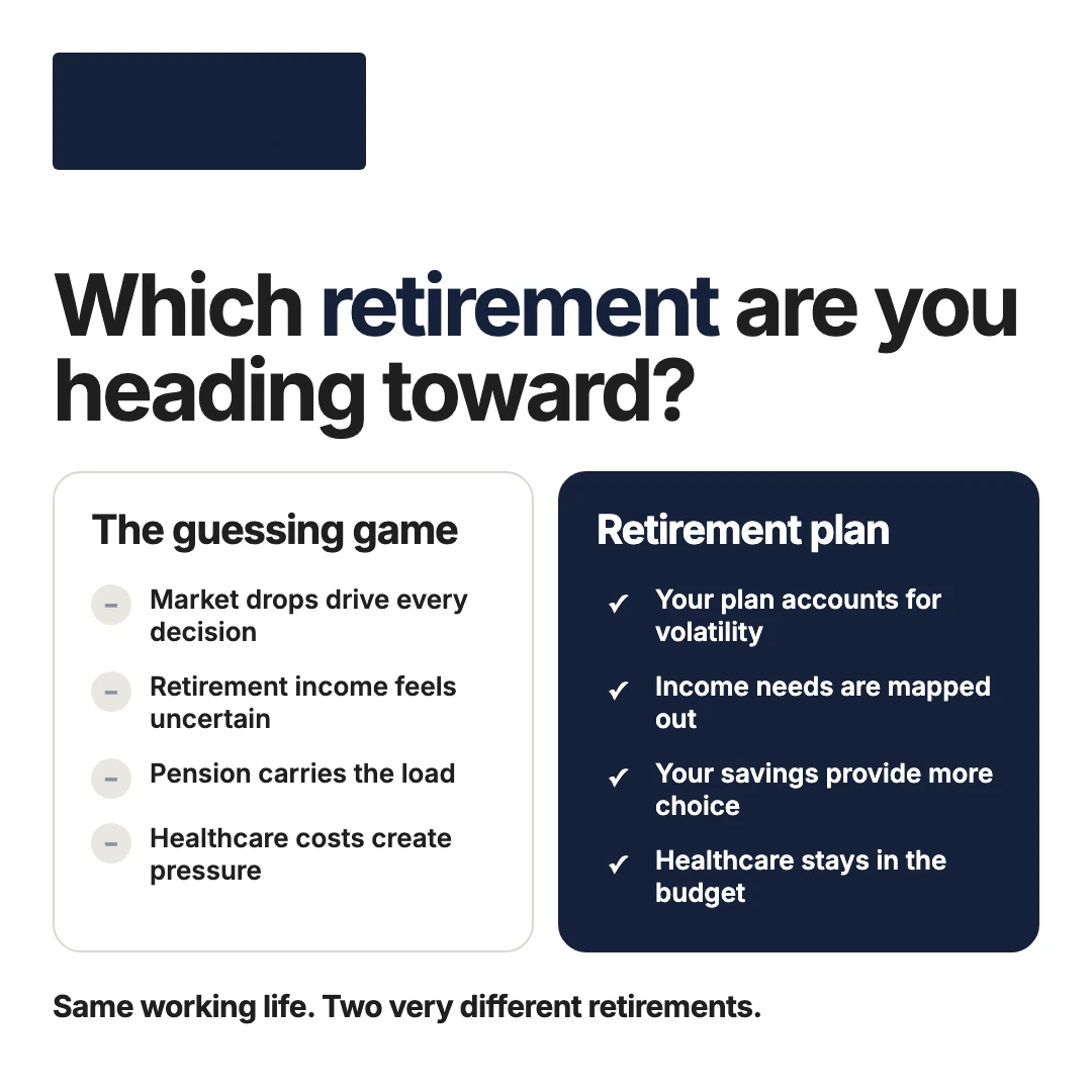 Two retirements ad creative
